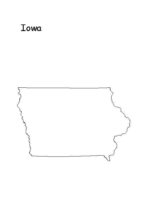 iowa outline map