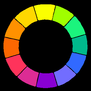 opposite colors on a color wheel primary and secondary