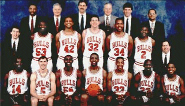 Chicago Bulls Locker Room - 1990-91 Chicago Bulls