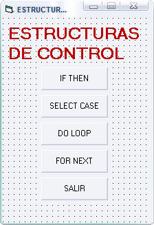 Resultado de imagen de estructuras de control visual basic