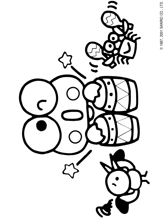 free keroppi coloring pages - photo #3