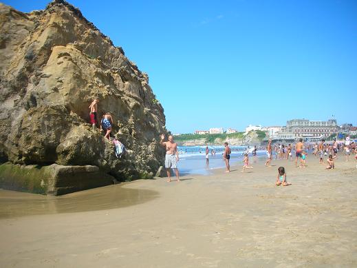 Myself at the La Grande Plage in world-class Biarritz 