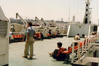 Leaving Tangier towards Spain in the Ferry