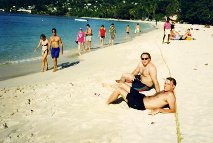 Derek Sharp and myself on the Grand Anse Beach