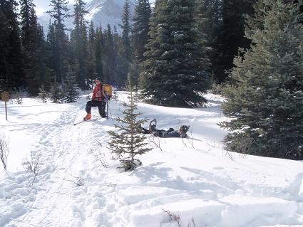 Getting ready to go back. Red Deer Lakes campground