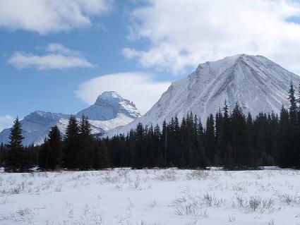 Pictures of the Mountains surrounding Red Deer Lakes