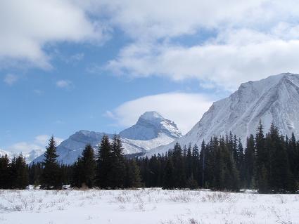 Mountains surrounding Red Deer Lakes