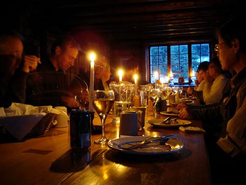 Supper time at Skoki Lodge