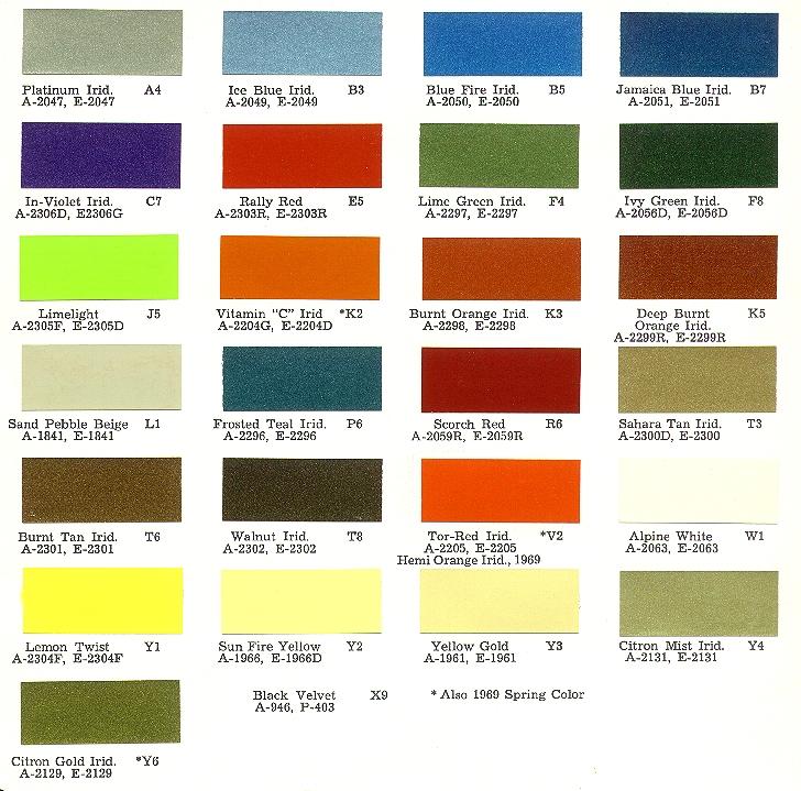 1970 Chrysler paint colors #2