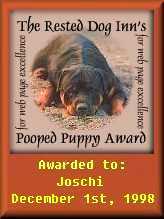 The Rested Dog Inn's Pooped Puppy Award