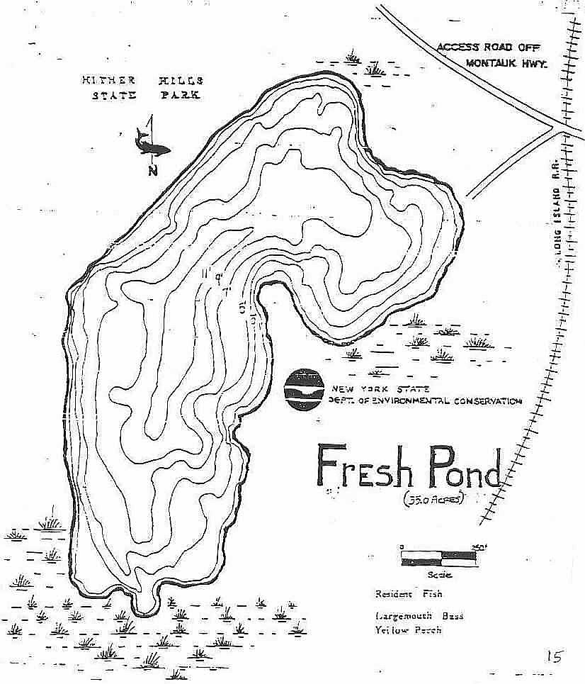 Long Island Lake And Pond Contour Maps