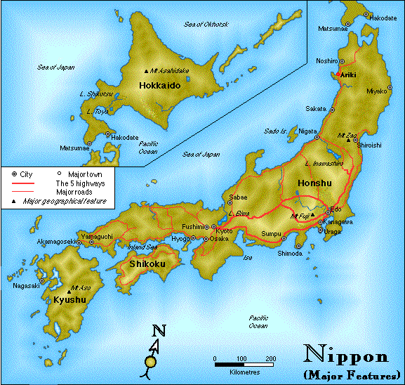 Topography Of Japan