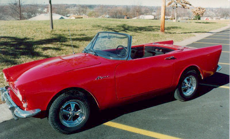 Vista Lateral Sunbeam Alpine 1960 El coche construido de una s la pieza