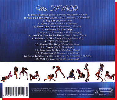 Mr. ZIVAGO, Little Russian (compilation CD album, 2003), back cover