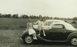 pre-war BMW 327 cabriolet model - left hand drive - (UK registration TLK 30)