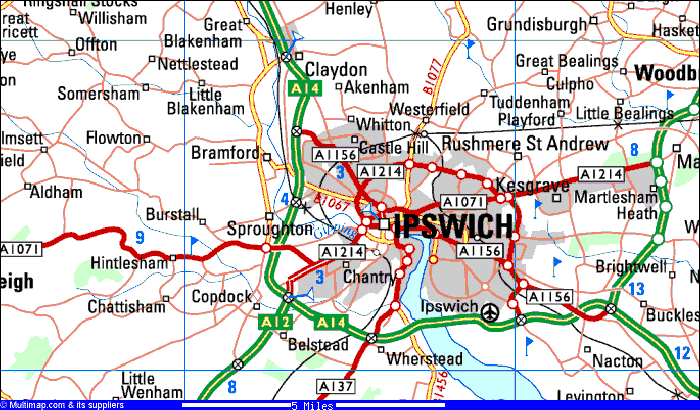 ipswich area map