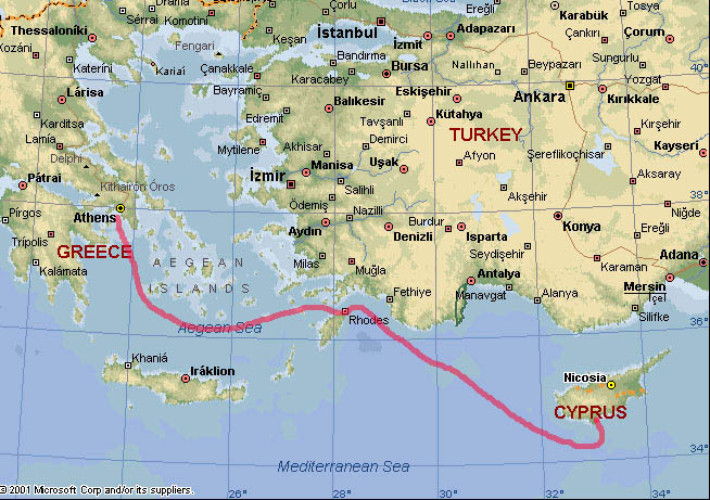 Cyprus Map Greece