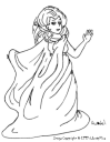 Lady in swirling dress