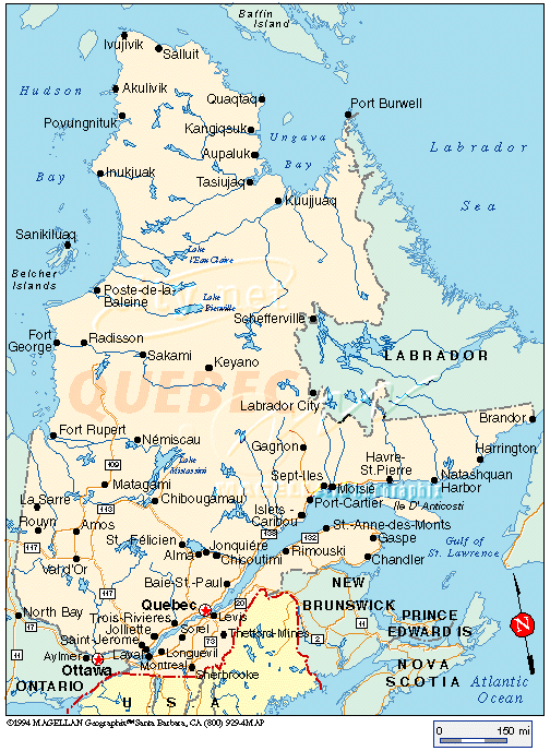 Quebec Act Map