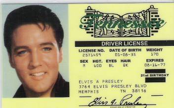 Has his signature, <b>licence number</b>, sex, height, Eyes, <b>...</b> - elvis_presley_marilyn_monroe