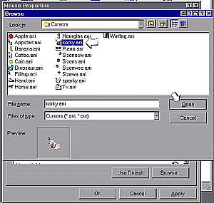 windows 98 cursor animated