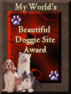 My World's Beautiful Doggie Site Award