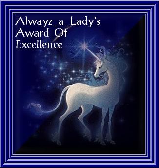 Alwayz_a_Lady's Award of Excellence