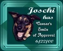 Joschi has Caesar's Smile of Approval