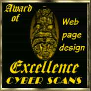 Cyber Scans Award of Web Page Design Excellence