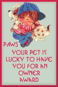 Your Pet Is Lucky Award