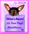 Mimi's Award for Paw Page Excellence