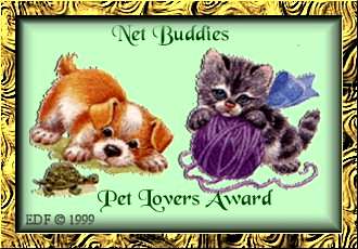 Net Buddies Pet Lovers Award