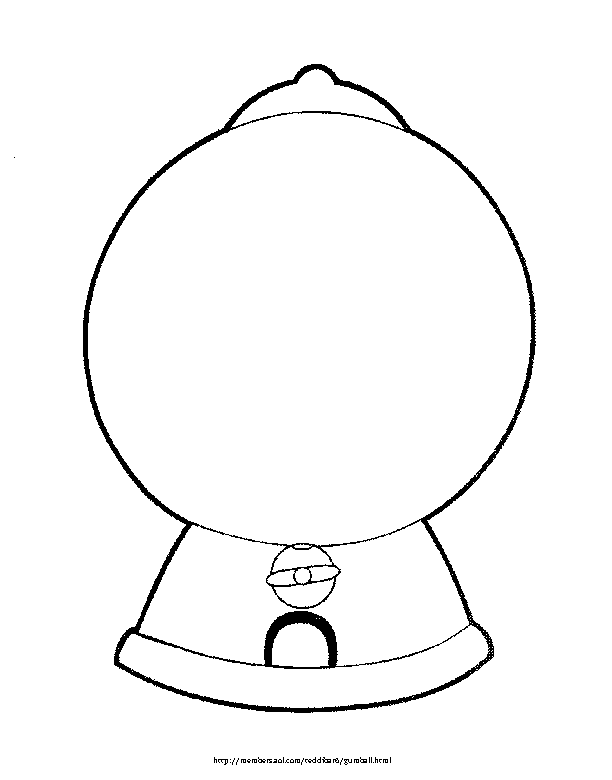 Gis Gumball Machine Coloring Page Coloring Pages
