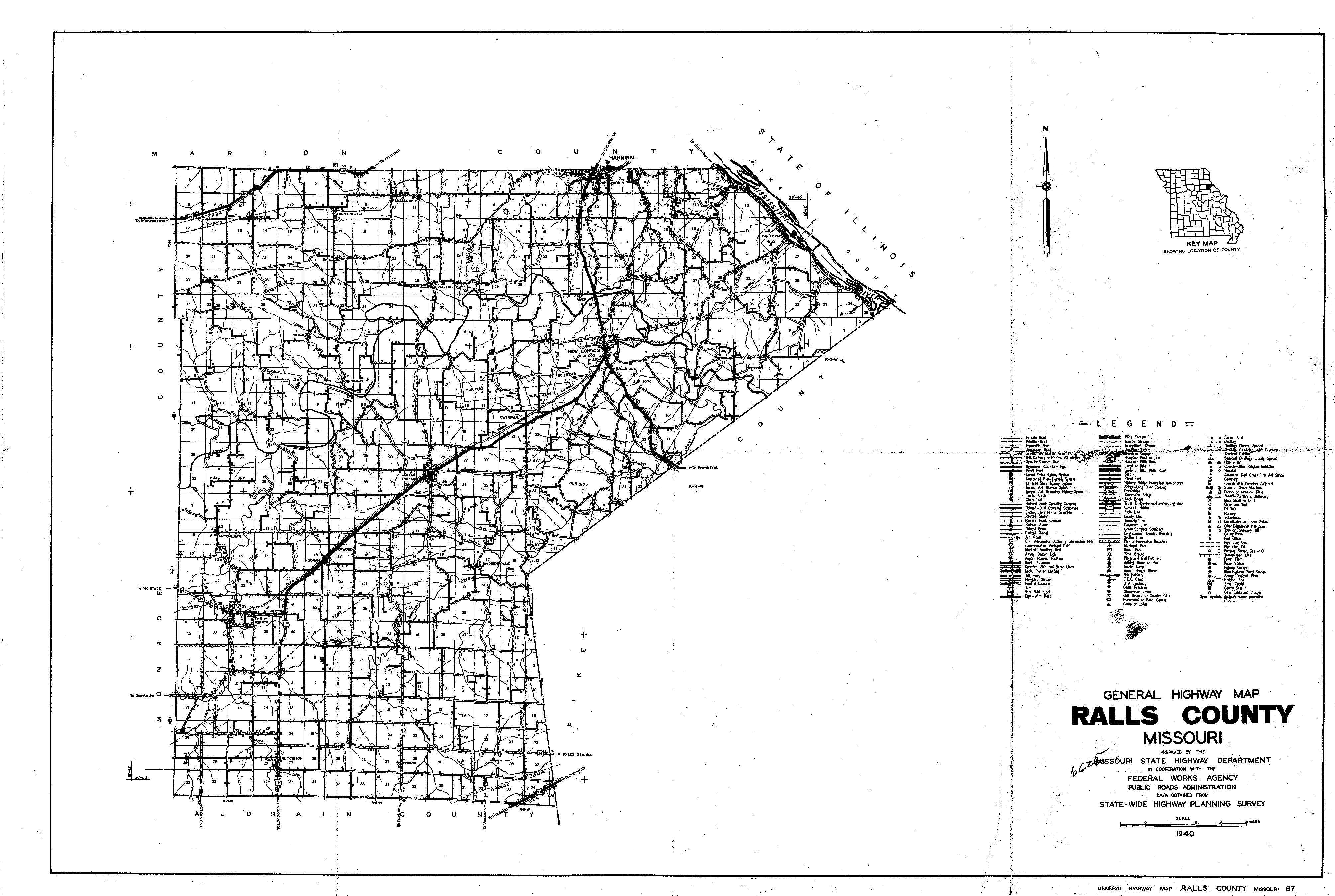 Ralls County Plat Map Missouri Genealogy Links